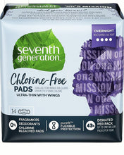 Load image into Gallery viewer, Seventh Generation Chlorine-Free Ultra Thin Overnight Pads