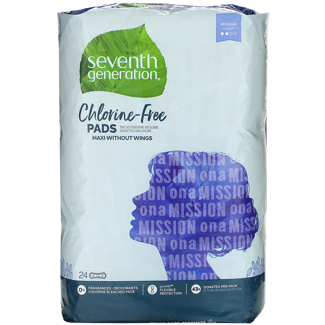 Seventh Generation Chlorine Free Regular Maxi Pads