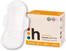 Load image into Gallery viewer, Hannah All Cotton Organic Regular Pads