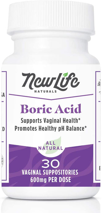 New Life Naturals Boric Acid Vaginal Suppositories