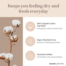 Load image into Gallery viewer, Hannah All Cotton Organic Overnight Pads