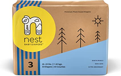 Nest Baby Disposable Premium Diapers, Size 3