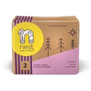 Nest Baby Disposable Premium Diapers, Size 2