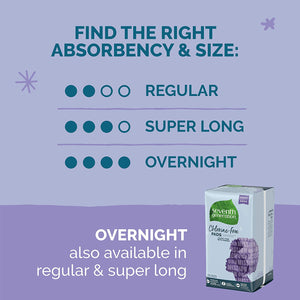 Seventh Generation Chlorine-Free Ultra Thin Overnight Pads